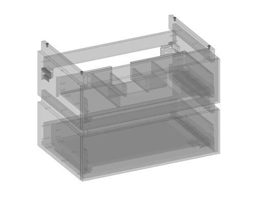 Skrinka pod umývadlo s dvoma zásuvkami