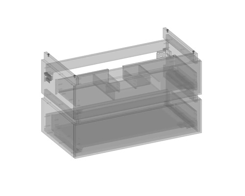 Skrinka pod umývadlo s dvomi zásuvkami