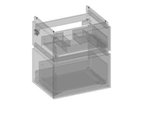Skrinka pod umývadlo s dvomi zásuvkami