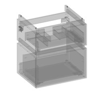 Skrinka pod umývadlo Devo Viva 2.0 biela 59 x 66 x 44 cm VV2-SU2S59x66-F104