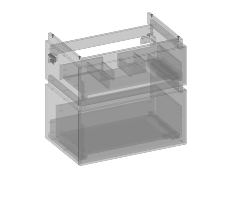 Skrinka pod umývadlo s dvomi zásuvkami