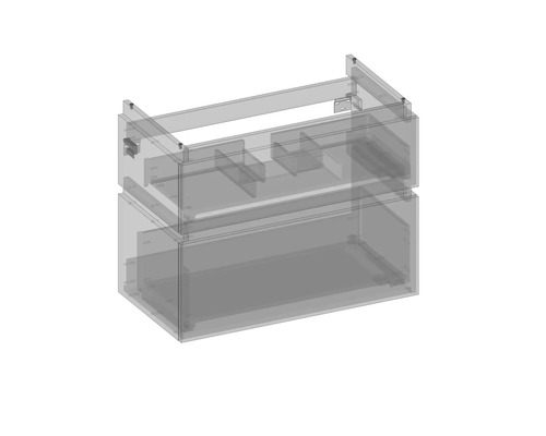 Skrinka pod umývadlo s dvoma zásuvkami