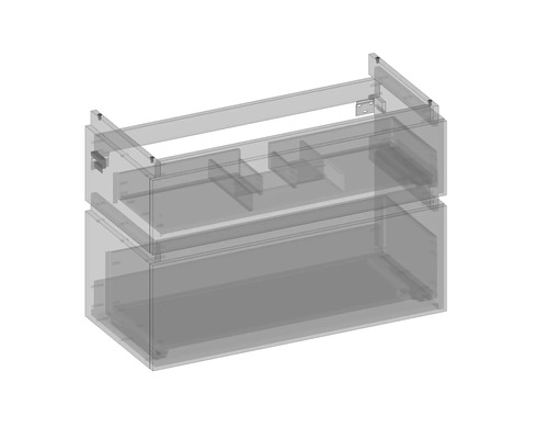 Skrinka pod umývadlo s dvomi zásuvkami