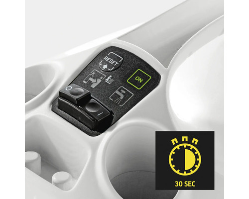 Ovládací panel so symbolmi a tlačidlami na ovládanie funkcie čistenia