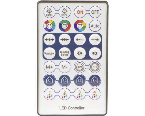 LED ovládač s rôznymi ovládacími tlačidlami