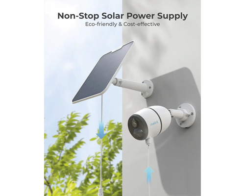 Reolink Argus bezpečnostná kamera so solárnym panelom pre solárne napájanie