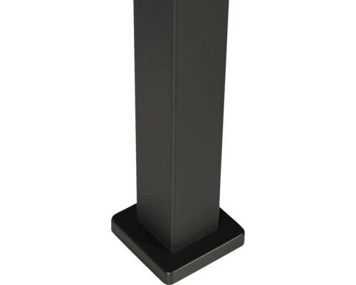 Detail uchytenia nohy stola zo štvorcovej trubky