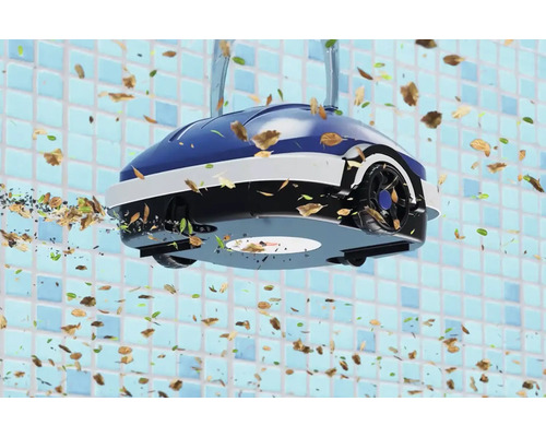 Robotický čistič bazénov čistí lístie a nečistoty