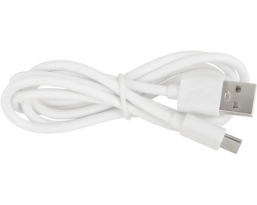 Biely USB kábel s konektormi USB-A a USB-C