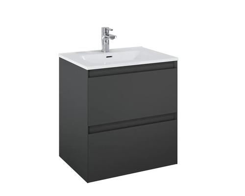 Skrinka pod umývadlo s dvomi zásuvkami a umývadlom na dosku