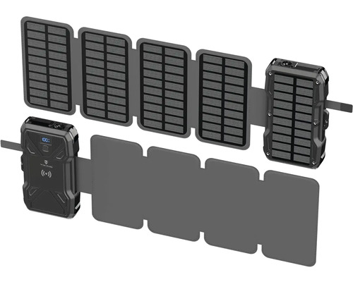 Skladacia solárna nabíjačka s powerbankou