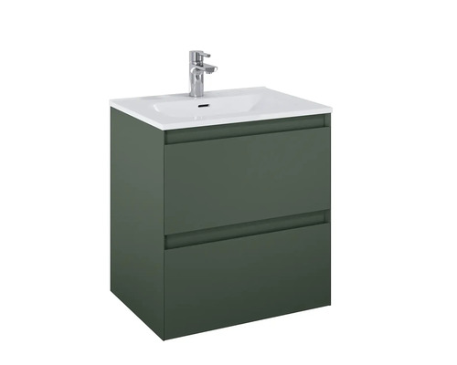 Skrinka pod umývadlo s dvomi zásuvkami a umývadlom na dosku