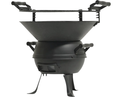 Kovové ohnisko s funkciou grilu pre záhradu