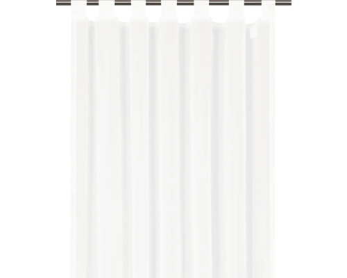 Biely záves so slučkami na dekoráciu okien