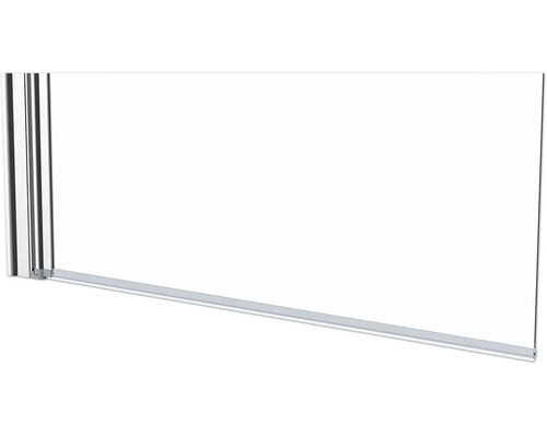 Detail sprchovacieho kúta so sklenenou stenou a rámom