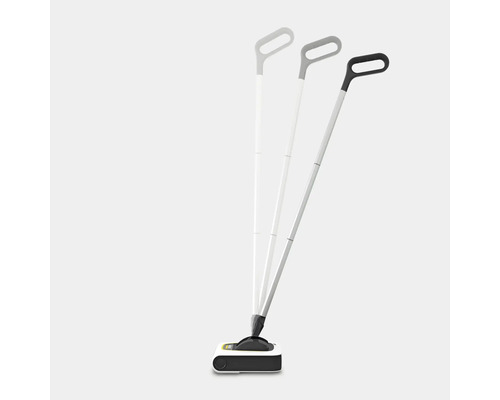 Akumulátorová kefa s teleskopickou tyčou v rôznych výškach