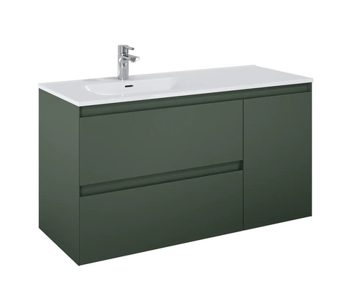 Skrinka pod umývadlo s dvomi zásuvkami, jednou skrinkou a umývadlom