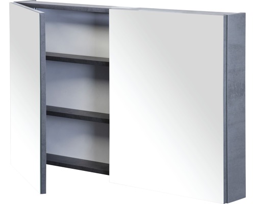 Zrkadlová skrinka s dvomi dvierkami a vnútornými policami do kúpeľne