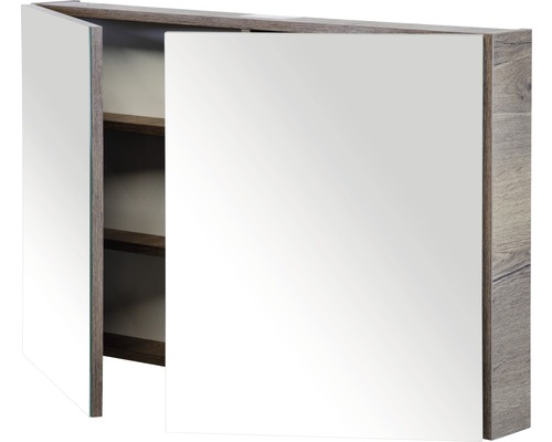 Zrkadlová skrinka s dvomi dvierkami a vnútornými policami