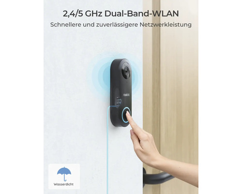 Videozvonček Reolink s dvojpásmovou WiFi sieťou ovláda ruka