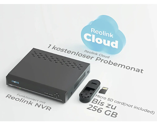 Reolink NVR s Reolink Cloud, držiak pamäťovej karty a Micro SD karta až 256 GB