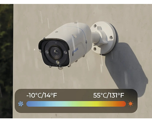 Bezpečnostná kamera Reolink na použitie v teplotnom rozsahu od -10 do 55 stupňov Celzia
