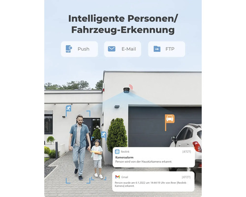 Bezpečnostná kamera s inteligentnou detekciou osôb a vozidiel pred domom