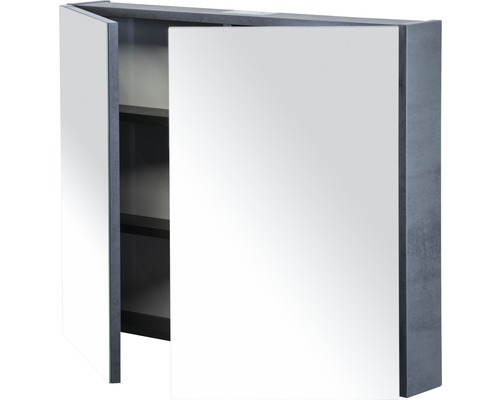 Zrkadlová skrinka s dvomi dvierkami a úložnými policami