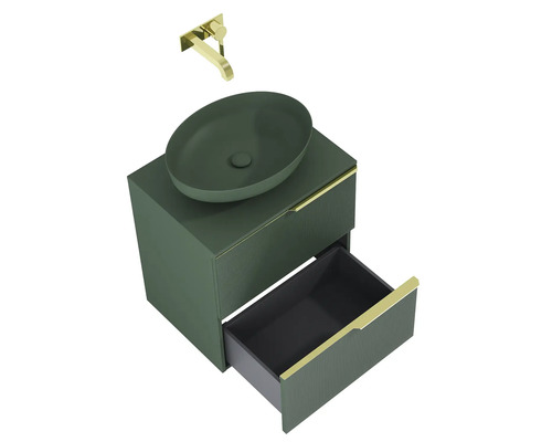 Kombinácia umývadla s umývadlom, skrinka pod umývadlo so zásuvkou a armatúrou do kúpeľne