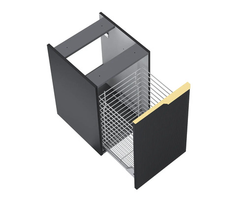 Kuchynská skrinka s drôteným košom