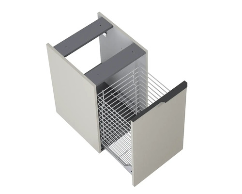 Kuchynská skrinka s drôteným košom