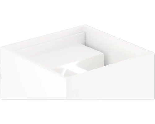 Biele zapustené nástenné svietidlo