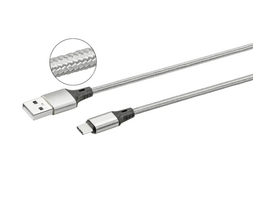 Kábel USB-A na USB-C s opleteným plášťom