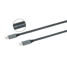 Nabíjací kábel USB-C na USB-C s textilným opletením