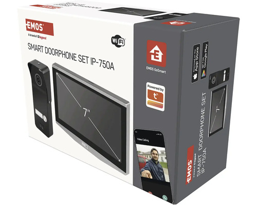Balenie súpravy inteligentného domového telefónu EMOS IP-750A s funkciou WiFi