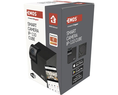 Kamera Emos IP-110 Cube v obale produktu