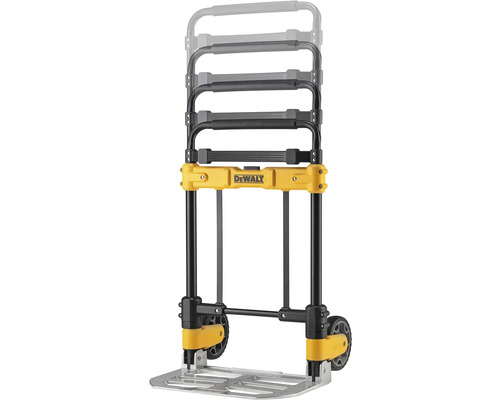 Logo DeWalt na rudli s nastaviteľnou rukoväťou a nášľapnou doskou