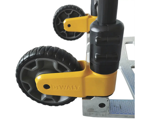 Detailný pohľad na kolieska rudla DeWalt