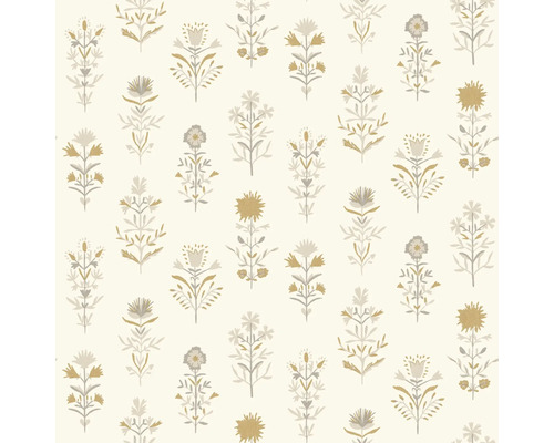 Tapeta s kvetinovým vzorom v rôznych odtieňoch šedej