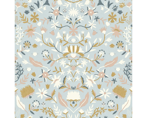 Kvetinová tapeta so vzorom listov a kvetov