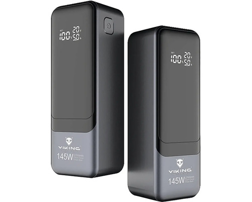 Dve prenosné powerbanky Viking s digitálnym displejom