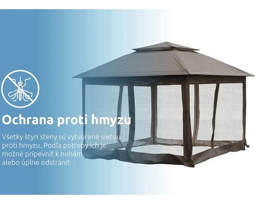 Altánok s moskytiérou na ochranu pred hmyzom