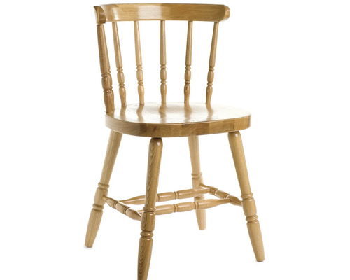 Drevená stolička s tyčovou opierkou