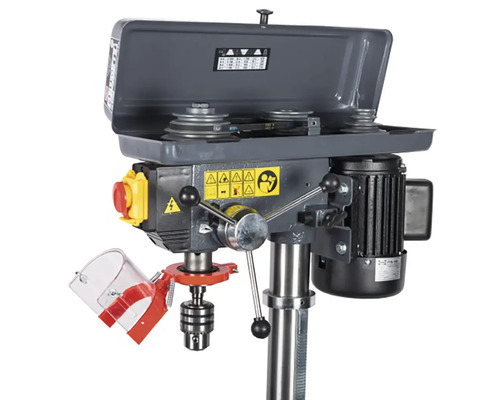 Detailný pohľad na stĺpovú vŕtačku