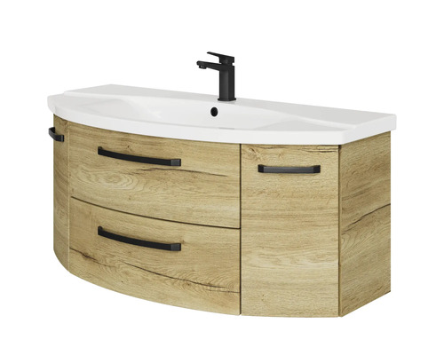 Skrinka pod umývadlo s dvomi zásuvkami a umývadlom vrátane batérie