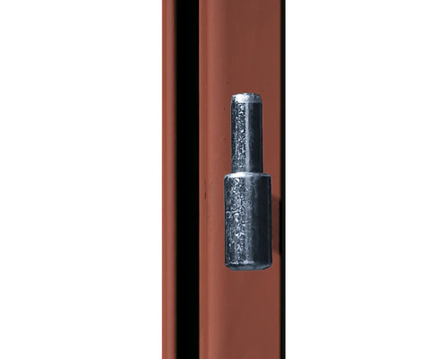 Detail kovového kolíka na stavebnom prvku