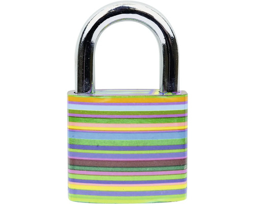 Visiaci zámok s prúžkovaným vzorom