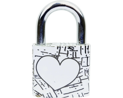 Visiaci zámok s motívom srdca pre väčšiu bezpečnosť