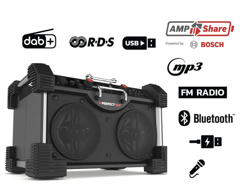 Reproduktor Perfectpro s DAB Plus, RDS, USB, MP3, FM rádiom a Bluetooth