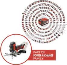 Rad Einhell Power X-Change s akumulátorovou priamočiarou pílou a akumulátorom